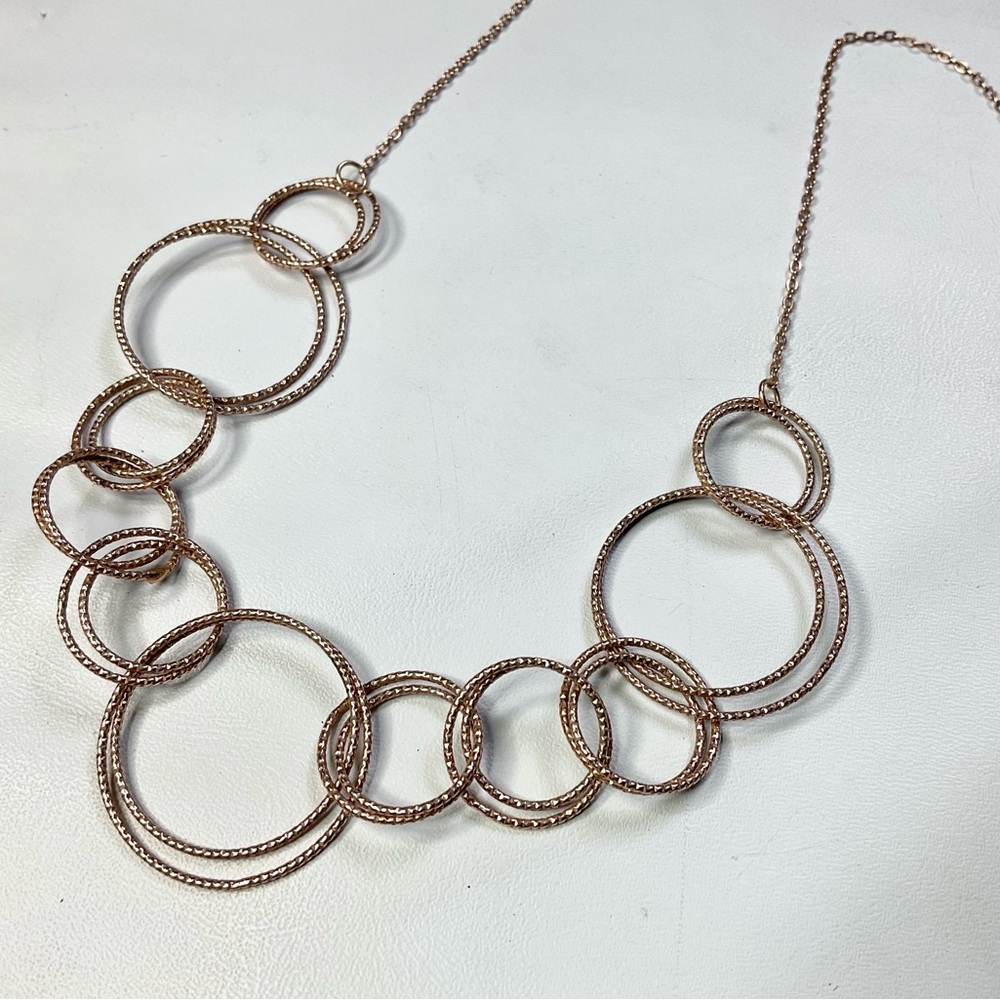 Rose Gold Sterling Vermeil 925 Italy Necklace 18”